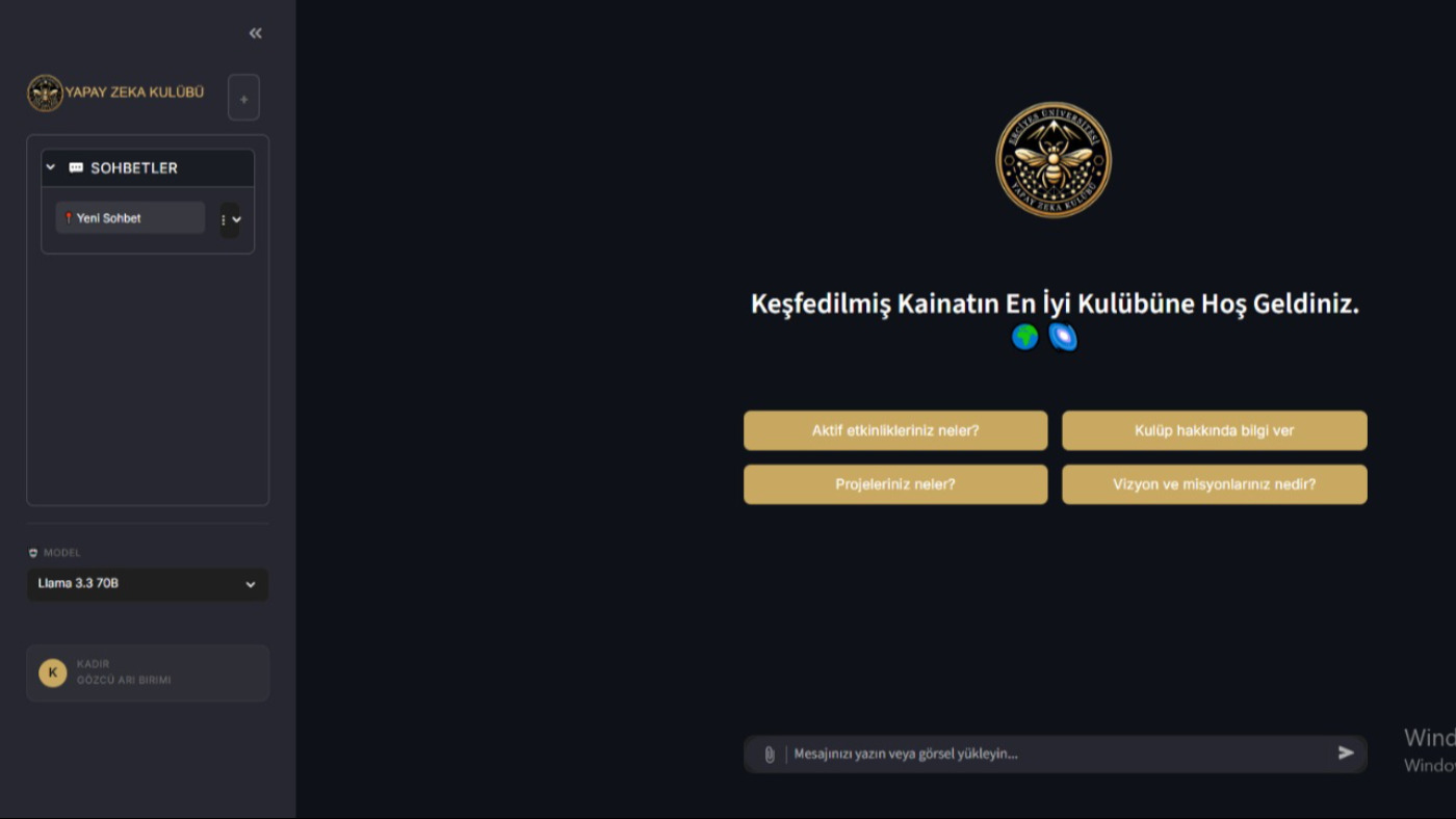 Yapay Zeka Kulübü Chatbot